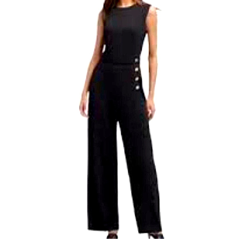DKNY Wide Leg Sleeveless Jumpsuit